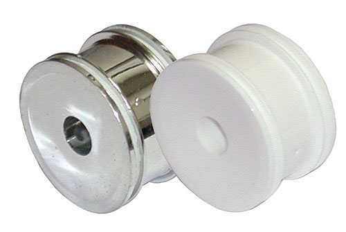 Associated RC18B Narrow Dish Wheel - Chrome