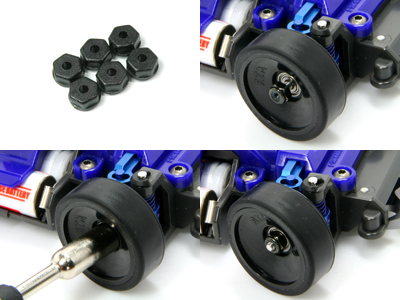 Atomic Mini-Z Nylon Wheel Nuts - 6PCS