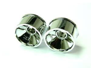 Atomic Mini-Z MR-02 Rear Dish Wheel - +1 Offset - Silver