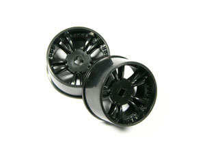 Atomic Mini-Z MA-010 T.S. Wheel - Wide - +2 Offset - Black