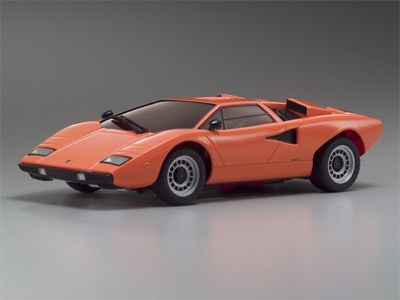 Kyosho Mini-Z Lamborghini Countach LP400 MR-015 RML ReadySet - Papaya Orange