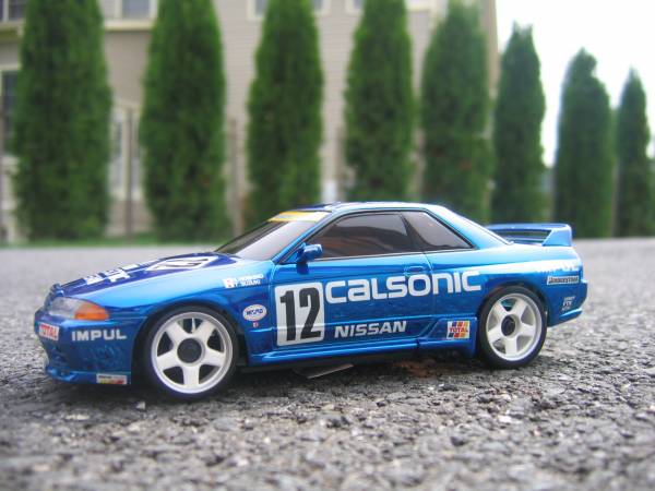 Kyosho Mini-Z Calsonic Skyline 1990 MR-015 RM GlossCoat AutoScale Body - Limited Edition Chrome Blue