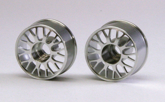 Kyosho Mini-Z Alloy Mesh MR-02 MM Wheel Set - Enzo - Silver - SALE!