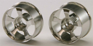 Kyosho Mini-Z Alloy 5 Spoke MR-02 RM Wheel Set - Skyline GT-R - Gun Metal
