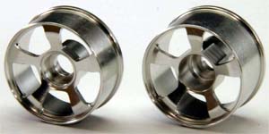Kyosho Mini-Z Alloy 5 Spoke MR-02 MM Wheel Set - Diablo - Gun Metal