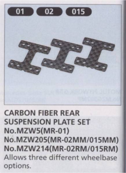 Kyosho Mini-Z Carbon Rear Suspension H-Plate for MR-02 MM