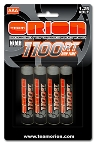 Team Orion 1100mAh RT (Run Time) High Voltage AAA NiMH Battery - 4PCS