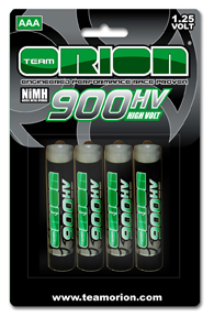 Team Orion 900mAh High Voltage AAA NiMH Battery - 4PCS