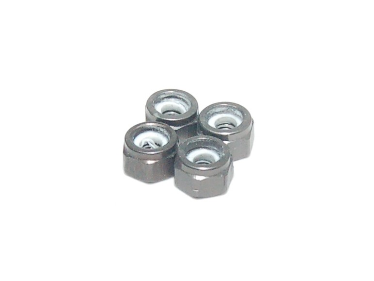 PN Mini-Z Alloy Wheel Lock Nut - Gun Metal