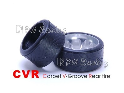 PN Mini-Z Carpet V-Groove Rear Tire - 8 - 2PCS