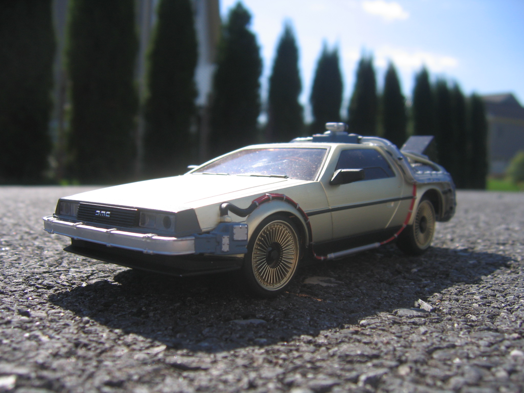 Aoshima Mini-Z Back to the Future Delorean ReadySet - Part I Plated
