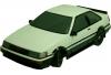 Toyota AE86 Levin (white)